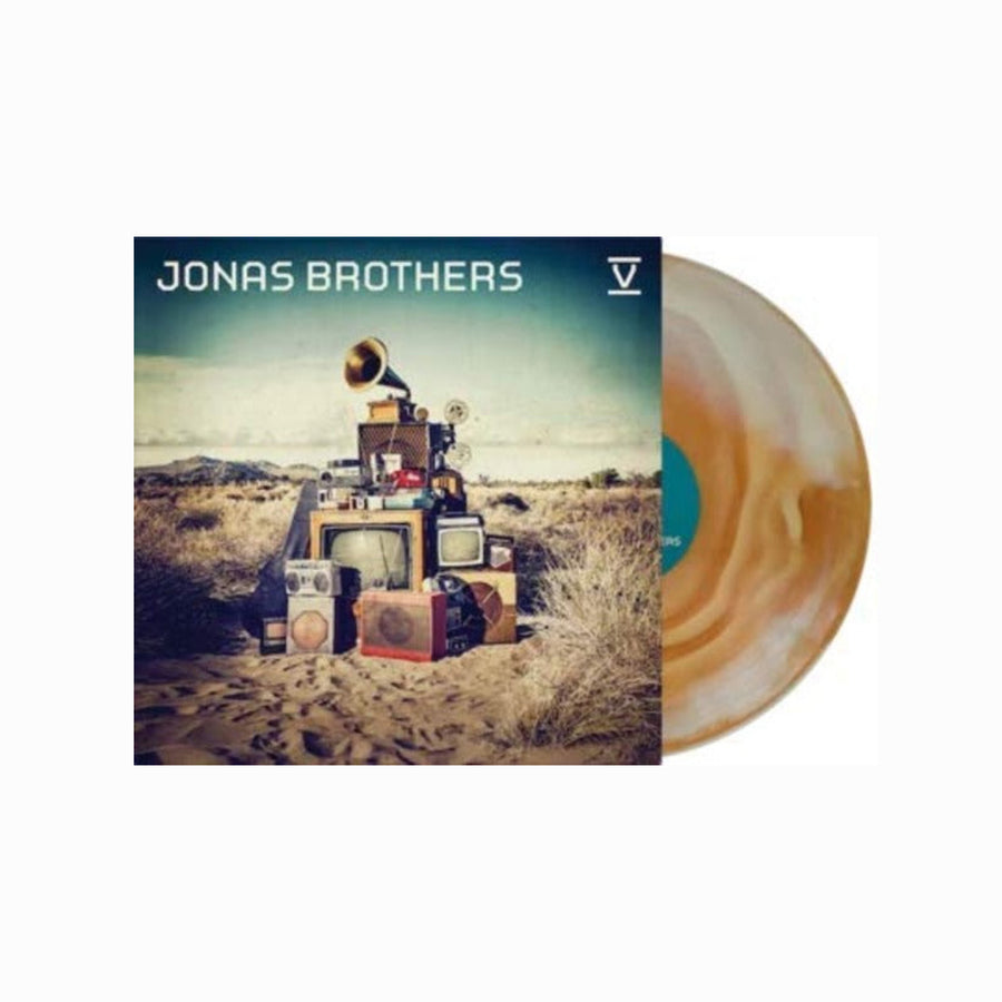 Jonas Brothers - V Exclusive Bone & Tan Smash Colored Vinyl Club Edition LP Record
