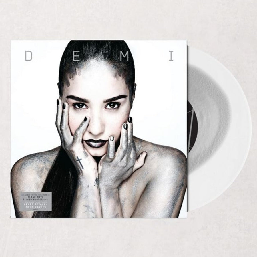 Demi Lovato Demi Exclusive Limited Clear Silver Puddle Color Vinyl LP