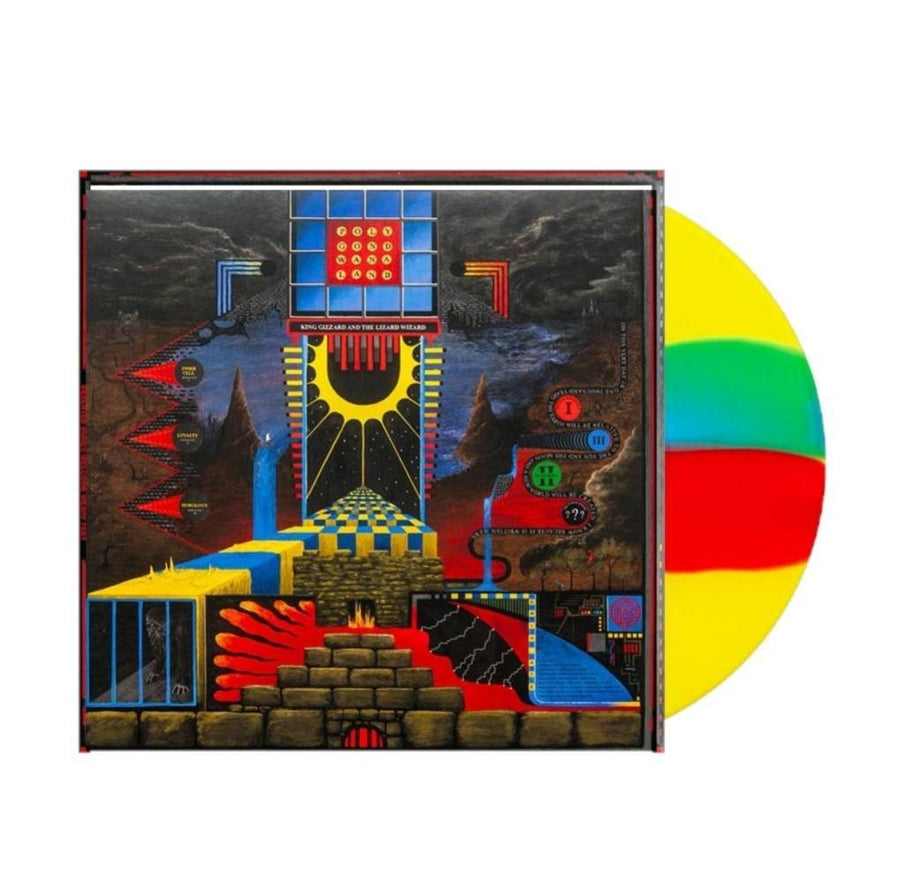 King Gizzard And The Lizard Wizard - Polygondwanaland Exclusive Yellow With Blue & Red Twist Vinyl LP Limited Edition #750
