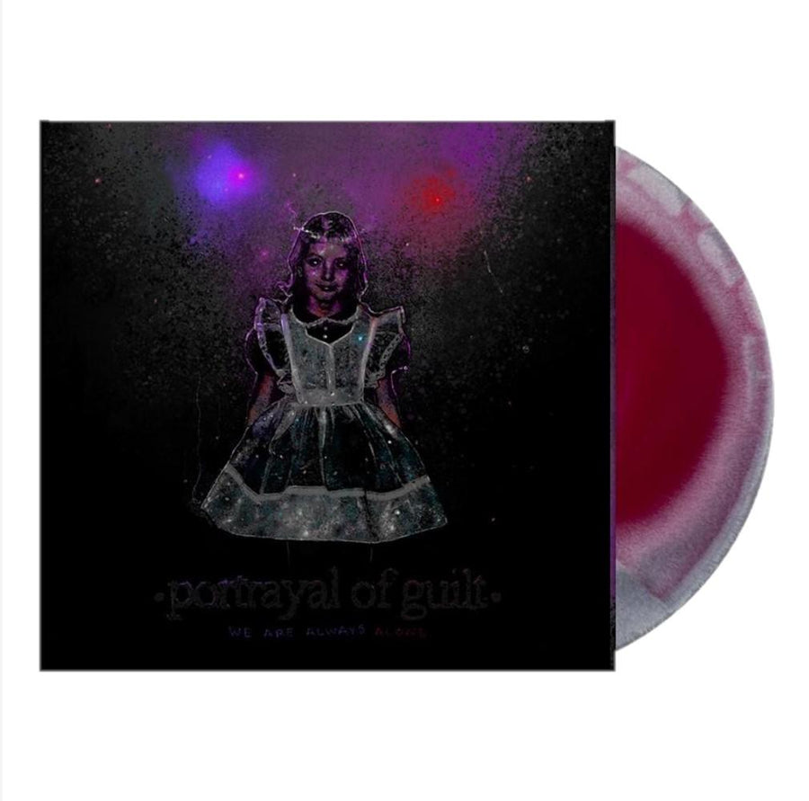 Portrayal Of Guilt - We Are Always Alone Exclusive Blood Red, White & Metallic Silver Mix Vinyl LP Record Limited Edition #500